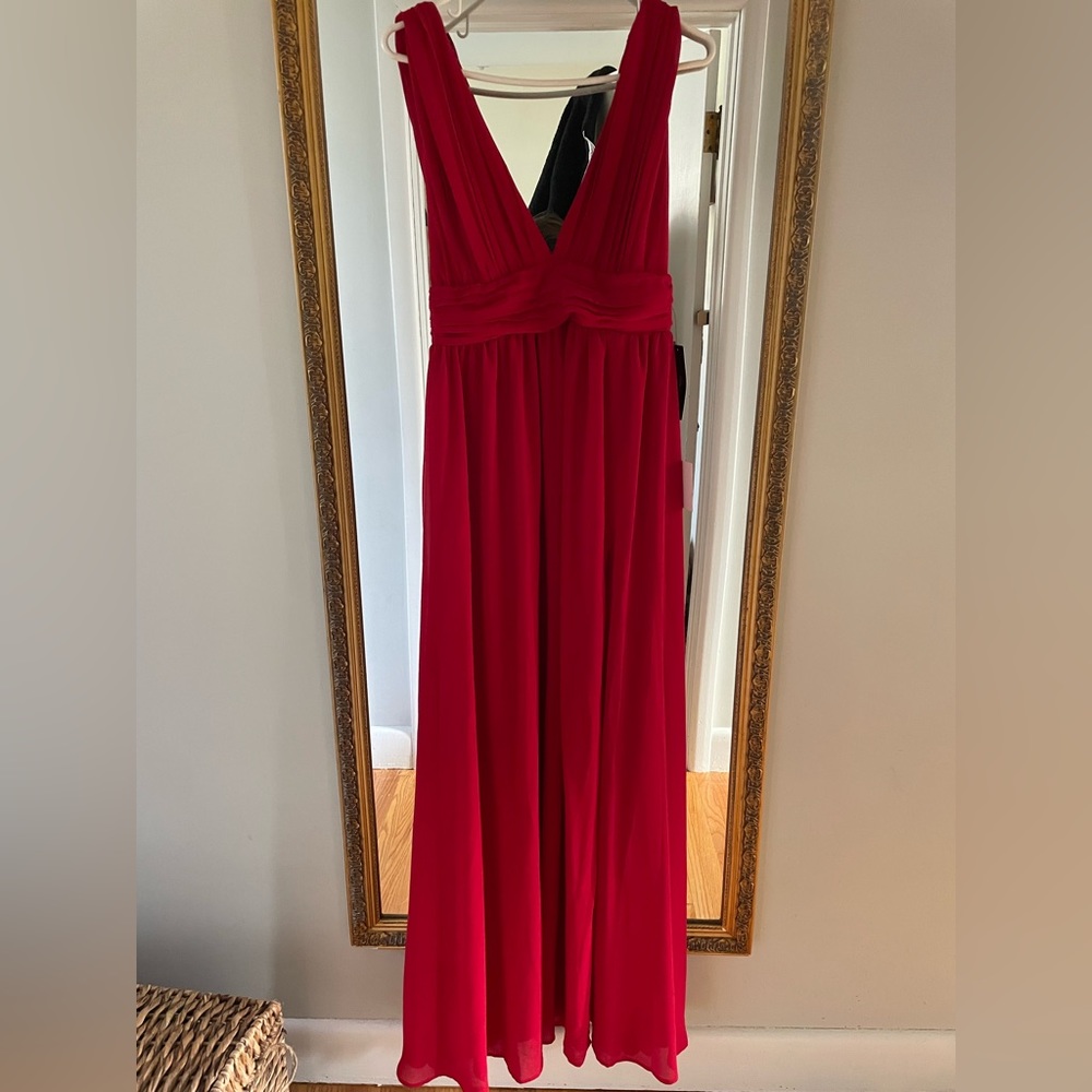 Lulus Heavenly Hues Red Maxi Dress
